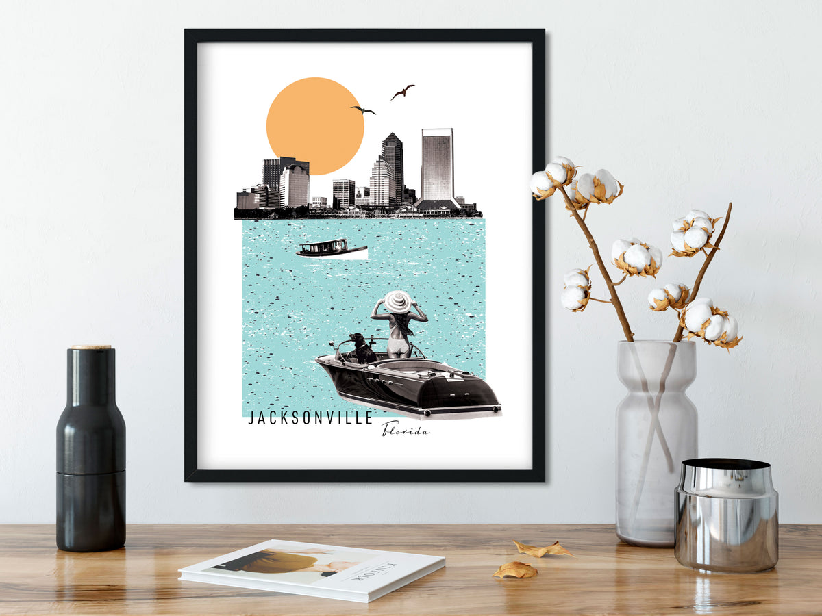 Jacksonville, Florida - Sign Destinations: Retro Travel Poster Wall Art,  Canvas Prints, Framed Prints, Wall Peels