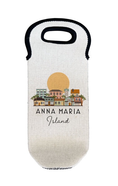 Anna Maria Island Florida Wine Carrier Bottle Holder Tote