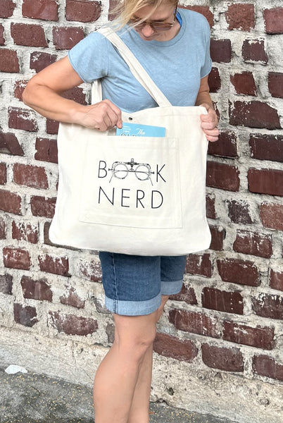 Book Nerd Pocket Tote Bag