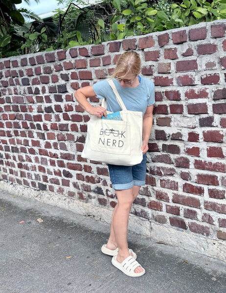 Book Nerd Pocket Tote Bag