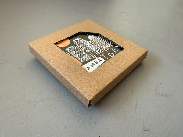 Tampa Florida Black Geometric Skyline Ceramic Fridge Magnet