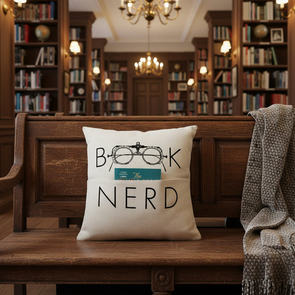 Book Nerd Pocket Pillow Cover
