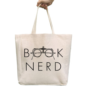 Book Nerd Tote Bag | Large Shopping Tote Beach Bag