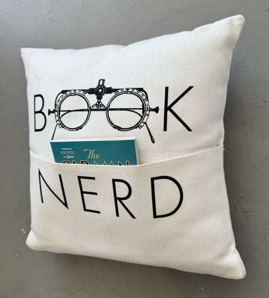 Book Nerd Pocket Pillow Cover