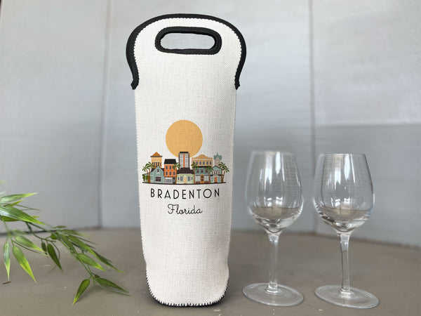 Bradenton Florida Wine Carrier Bottle Holder Tote