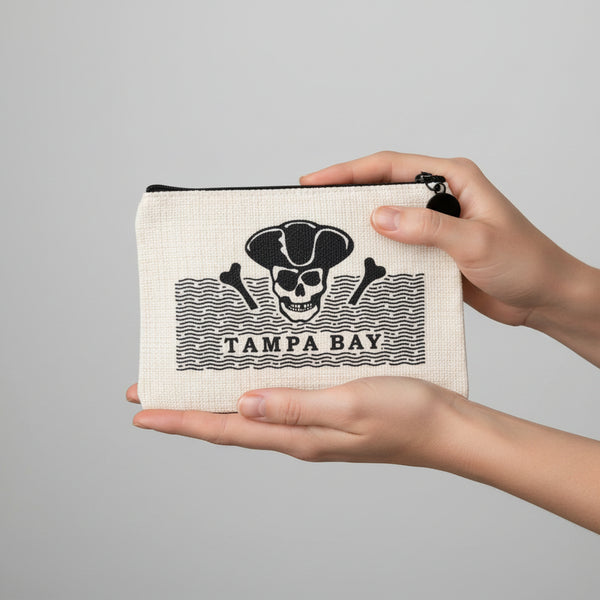 Tampa Bay Pirate Gasparilla Zipper Pouch Purse