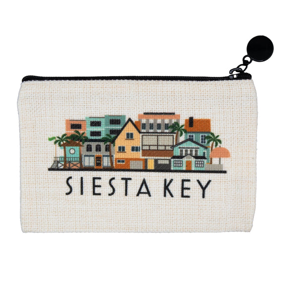 Siesta Key Florida Small Zipper Pouch Purse