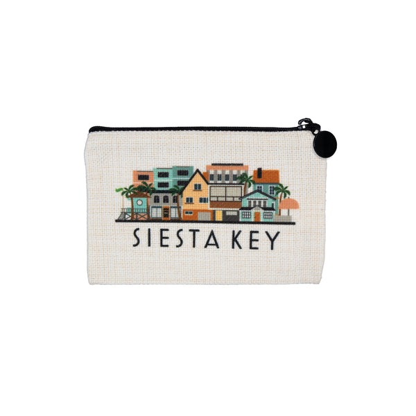 Siesta Key Florida Small Zipper Pouch Purse