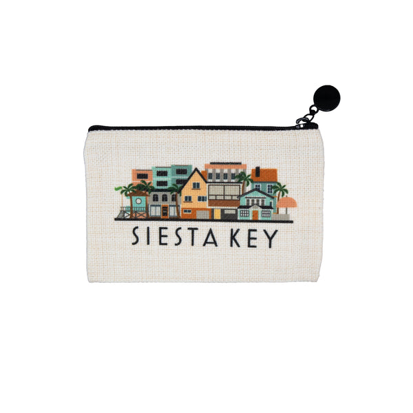 Siesta Key Florida Small Zipper Pouch Purse