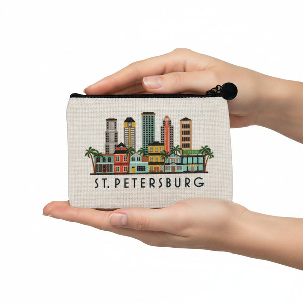 St. Petersburg Florida Zipper Pouch Purse