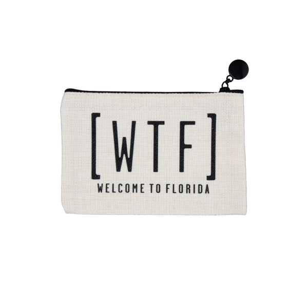 WTF Welcome to Florida Zipper Pouch Purse