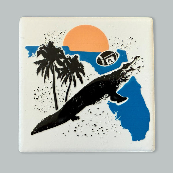 Florida Gator Football Collage Ceramic Fridge Magnet
