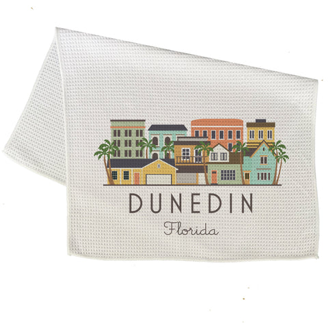 Dunedin Florida Skyline Graphic Microfiber Kitchen Towel Graphic Print