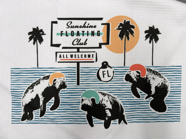 Manatee Floating Club Microfiber Kitchen and Hand Tea Towel