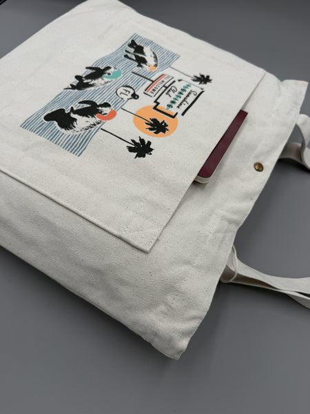 Sunshine Floating Club Double Pocket Manatee Tote Bag