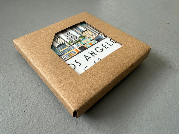 Los Angeles California Skyline Ceramic Fridge Magnet