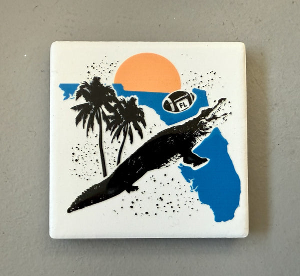 Florida Gator Football Collage Ceramic Fridge Magnet