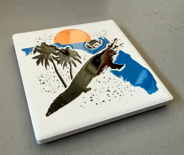 Florida Gator Football Collage Ceramic Fridge Magnet