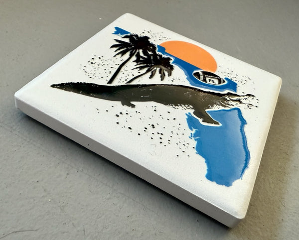 Florida Gator Football Collage Ceramic Fridge Magnet