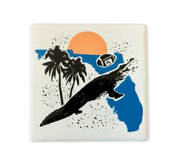 Florida Gator Football Collage Ceramic Fridge Magnet