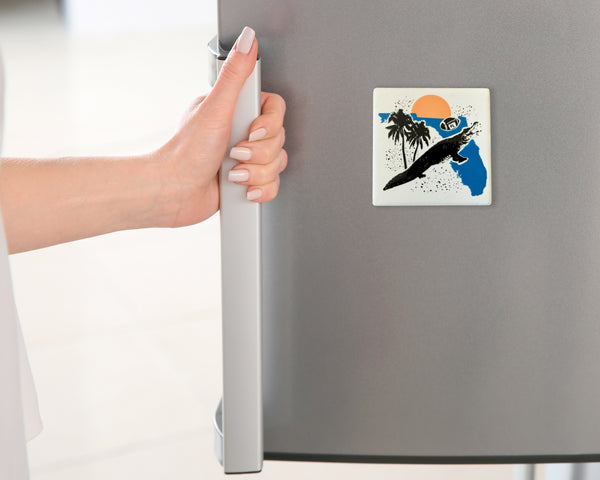 Florida Gator Football Collage Ceramic Fridge Magnet