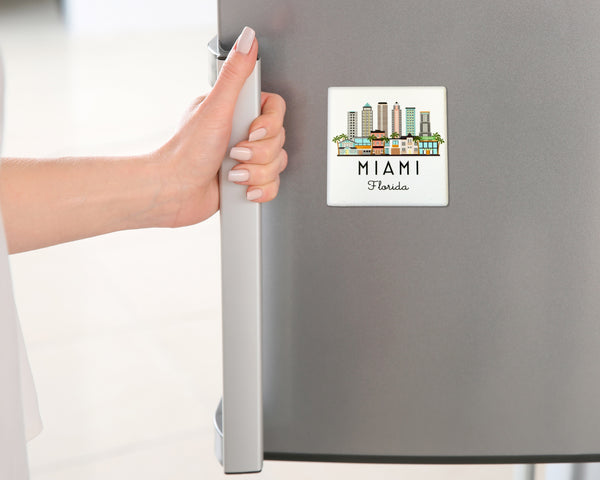 Miami Florida Ceramic Fridge Magnet