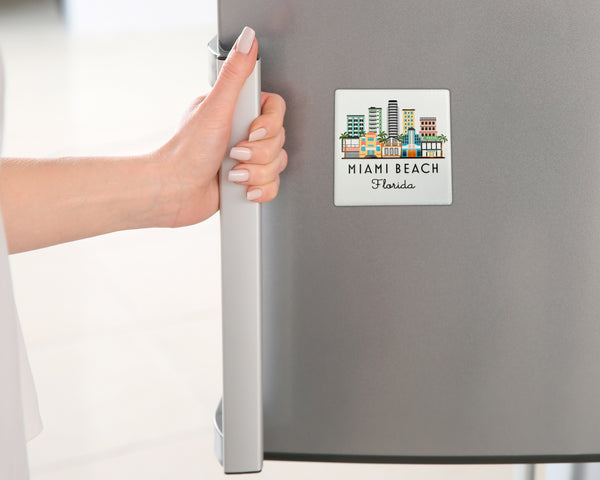 Miami Beach Florida Ceramic Fridge Magnet