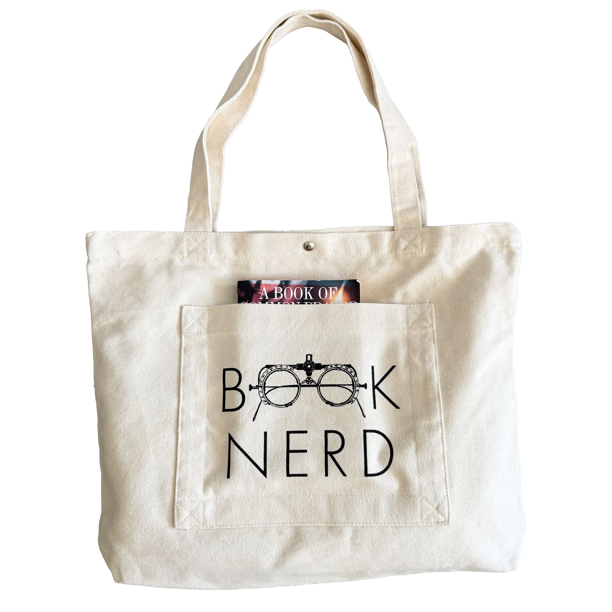 Book Nerd Pocket Tote Bag | Shopping Tote Beach Bag