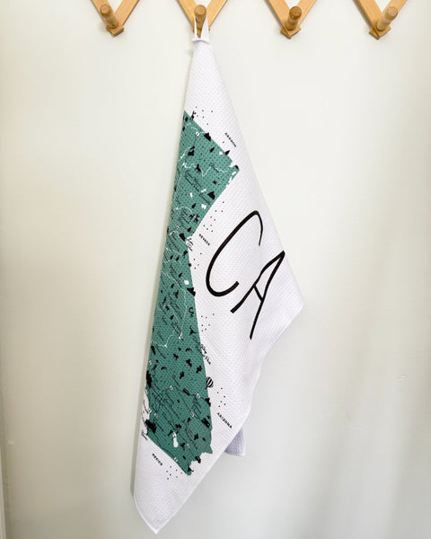 California State Map Microfiber Kitchen Towel