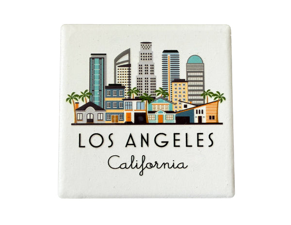 Los Angeles California Skyline Ceramic Fridge Magnet