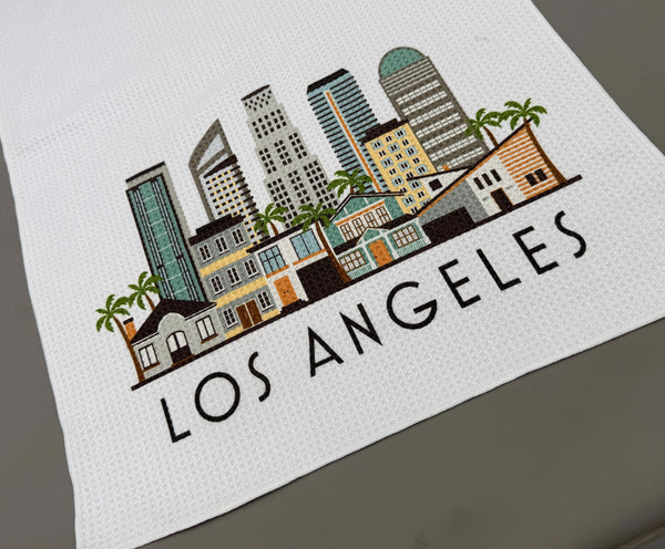 Los Angeles Skyline Microfiber Kitchen Towel