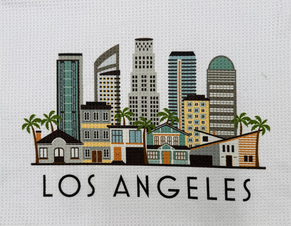 Los Angeles Skyline Microfiber Kitchen Towel