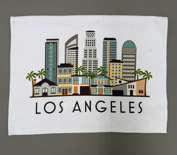 Los Angeles Skyline Microfiber Kitchen Towel