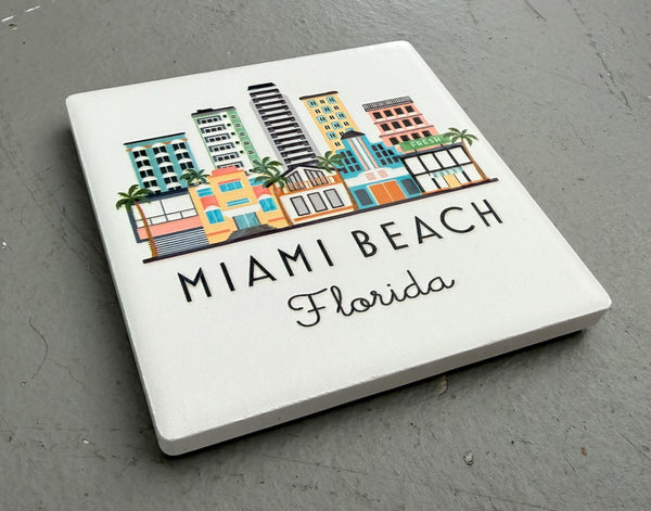 Miami Beach Florida Ceramic Fridge Magnet