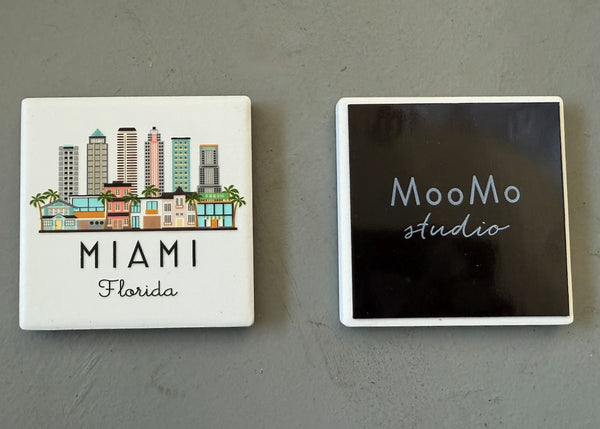 Miami Florida Ceramic Fridge Magnet