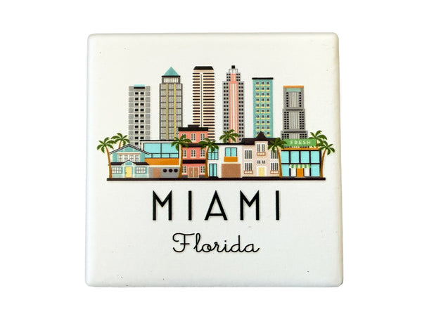 Miami Florida Ceramic Fridge Magnet