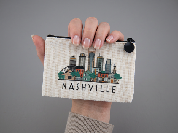 Nashville Tennessee Zipper Pouch Purse Wallet