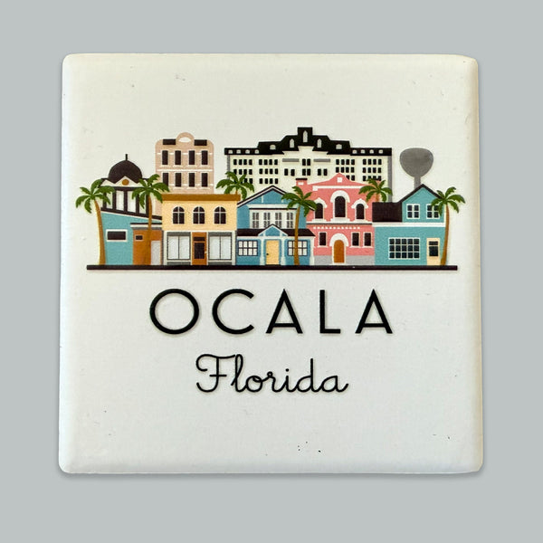 Ocala Florida Ceramic Fridge Magnet