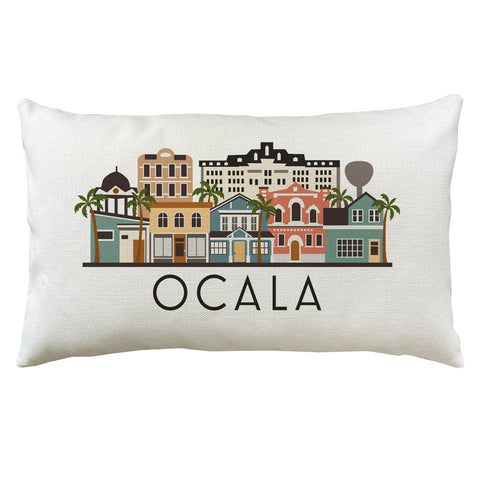 Ocala Florida Graphic Lumbar Pillow Cover | Throw Pillow Cushion Sham