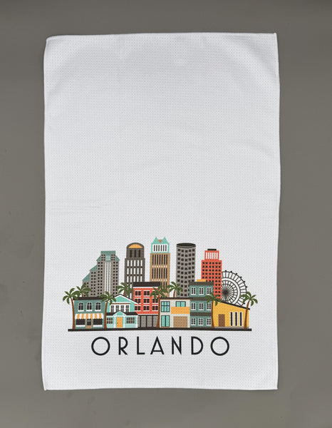 Orlando Florida Skyline Microfiber Kitchen and Hand Tea Towel