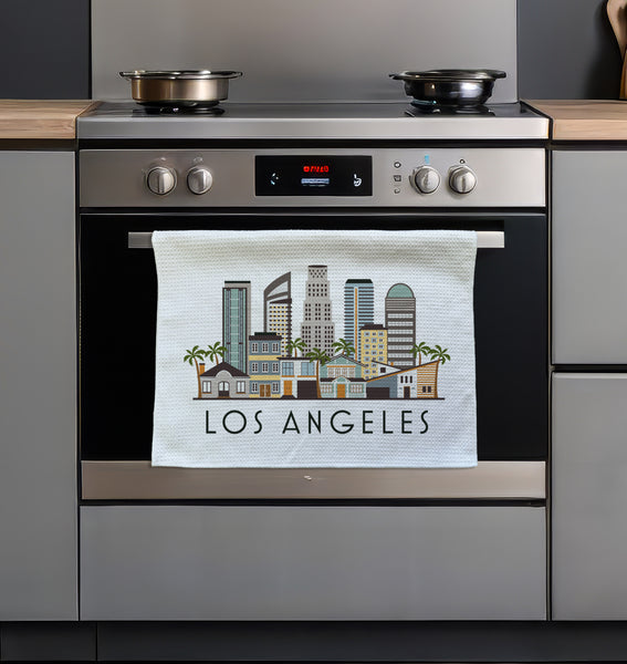 Los Angeles Skyline Microfiber Kitchen Towel