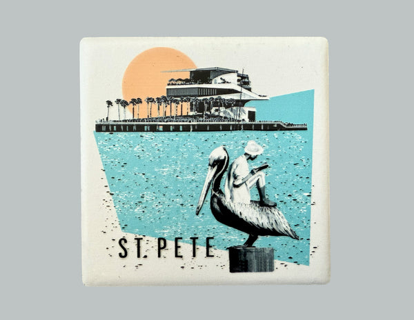 Saint Petersburg Florida Pier Ceramic Fridge Magnet