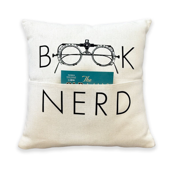 Book Nerd Pocket Pillow Cover