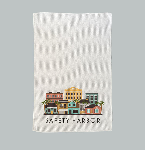 Safety Harbor Florida Skyline Graphic Microfiber Kitchen Towel