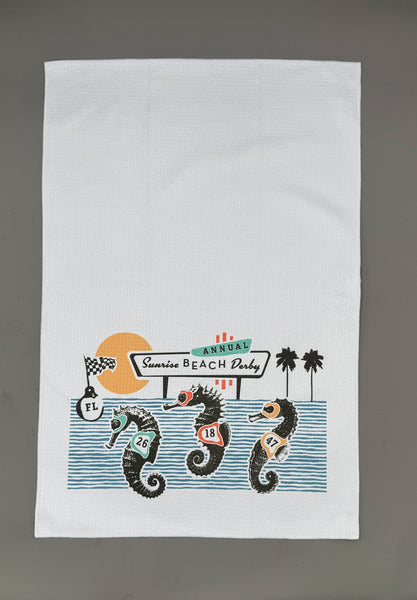 Sunrise Derby Seahorse Microfiber Kitchen and Hand Towel