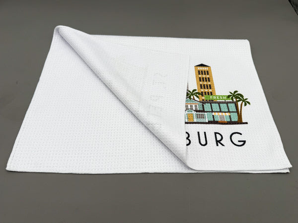 St. Petersburg Florida Skyline Microfiber Kitchen Towel