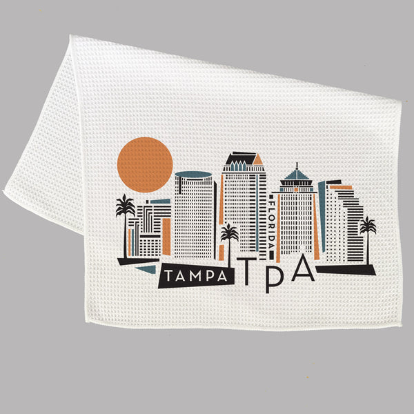 Tampa Graphic Skyline Microfiber Kitchen and Hand Towel