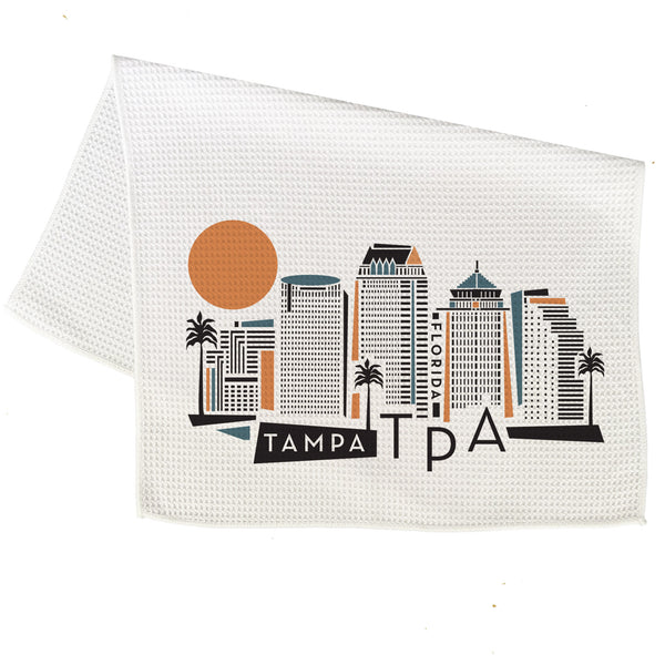 Tampa Graphic Skyline Microfiber Kitchen and Hand Towel