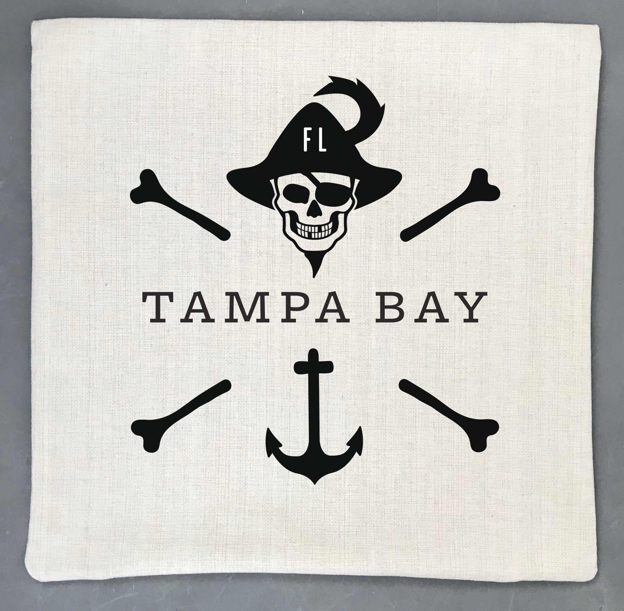 Tampa Bay Pirate Pillow Cover |  Decorative Throw Pillow Cushion Sham