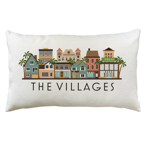 The Villages Florida Graphic Lumbar Pillow Cover | Throw Pillow Cushion Sham